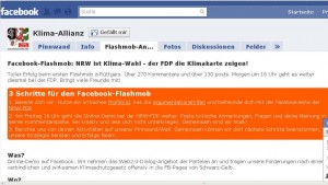 Flashmobaufruf führt zu Blockade der Facebook-Seite der FDP in NRW
